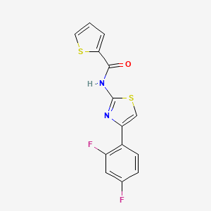 molecular formula C14H8F2N2OS2 B5826706 N-[4-(2,4-difluorophenyl)-1,3-thiazol-2-yl]thiophene-2-carboxamide 