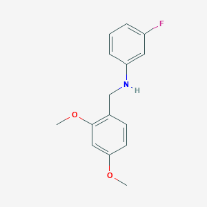 molecular formula C15H16FNO2 B5826716 N-[(2,4-dimethoxyphenyl)methyl]-3-fluoroaniline 