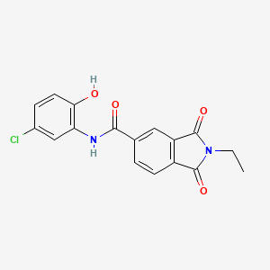 molecular formula C17H13ClN2O4 B5826719 N-(5-chloro-2-hydroxyphenyl)-2-ethyl-1,3-dioxo-5-isoindolinecarboxamide 