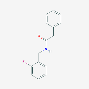 molecular formula C15H14FNO B5826726 N-[(2-fluorophenyl)methyl]-2-phenylacetamide 