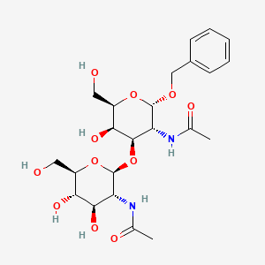 molecular formula C23H34N2O11 B582680 N-[(2R,3R,4R,5S,6R)-2-[(2R,3R,4R,5R,6S)-5-Acetamido-3-hydroxy-2-(hydroxymethyl)-6-phenylmethoxyoxan-4-yl]oxy-4,5-dihydroxy-6-(hydroxymethyl)oxan-3-yl]acetamide CAS No. 85054-29-1