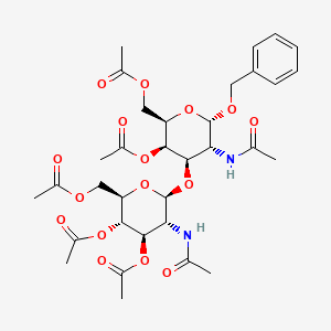 [(2R,3R,4R,5R,6S)-5-Acetamido-4-[(2R,3R,4R,5S,6R)-3-acetamido-4,5-diacetyloxy-6-(acetyloxymethyl)oxan-2-yl]oxy-3-acetyloxy-6-phenylmethoxyoxan-2-yl]methyl acetate