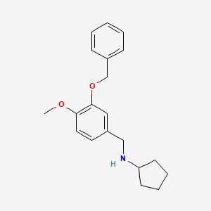 molecular formula C20H25NO2 B5826900 N-[3-(BENZYLOXY)-4-METHOXYBENZYL]-N-CYCLOPENTYLAMINE 