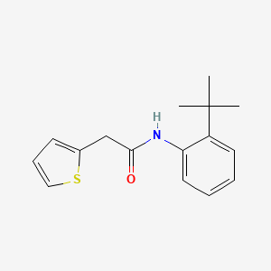 molecular formula C16H19NOS B5826950 N-(2-tert-butylphenyl)-2-(thiophen-2-yl)acetamide 