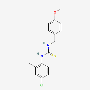 molecular formula C16H17ClN2OS B5827056 1-(4-Chloro-2-methylphenyl)-3-(4-methoxybenzyl)thiourea 