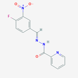 molecular formula C13H9FN4O3 B5827067 N'-[(E)-(4-fluoro-3-nitrophenyl)methylidene]pyridine-2-carbohydrazide 