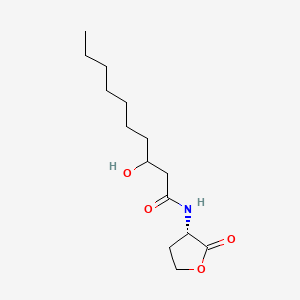molecular formula C14H25NO4 B582708 3-Hydroxy-N-[(3S)-2-oxooxolan-3-yl]decanamide CAS No. 192883-12-8