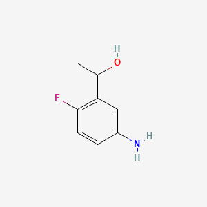 molecular formula C8H10FNO B582720 1-(5-Amino-2-fluorophenyl)ethan-1-ol CAS No. 150295-25-3