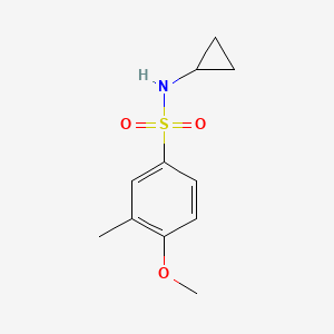 molecular formula C11H15NO3S B5827260 N-cyclopropyl-4-methoxy-3-methylbenzenesulfonamide 