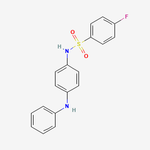 molecular formula C18H15FN2O2S B5827273 N-(4-anilinophenyl)-4-fluorobenzenesulfonamide 