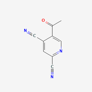 molecular formula C9H5N3O B582728 2,4-Pyridinedicarbonitrile, 5-acetyl- CAS No. 143427-68-3