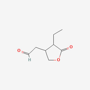 (4-Ethyl-5-oxo-tetrahydro-furan-3-YL)-acetaldehyde