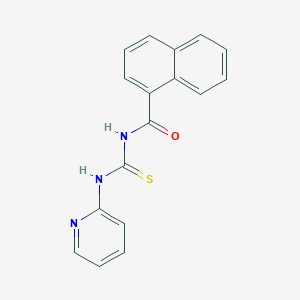 molecular formula C17H13N3OS B5827385 N-(pyridin-2-ylcarbamothioyl)naphthalene-1-carboxamide 