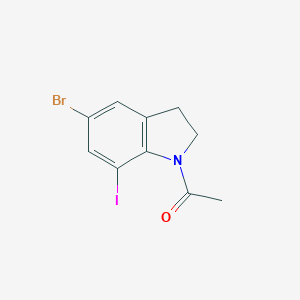molecular formula C10H9BrINO B058274 1-Acetyl-5-bromo-7-iodoindoline CAS No. 115666-44-9