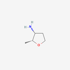 molecular formula C5H11NO B582742 (2R,3R)-2-methyl-3-aminotetrahydrofuran CAS No. 149420-96-2