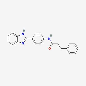 molecular formula C22H19N3O B5827440 N-(4-(1H-benzo[d]imidazol-2-yl)phenyl)-3-phenylpropanamide 