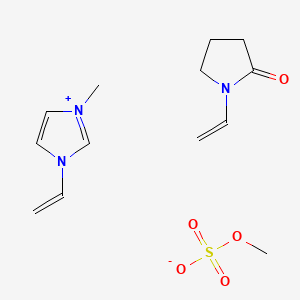 1H-Imidazolium, 1-ethenyl-3-methyl-, methyl sulfate (1:1), polymer with 1-ethenyl-2-pyrrolidinone
