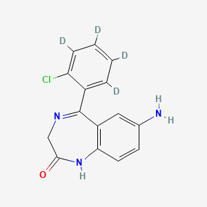 molecular formula C15H12ClN3O B582751 7-Aminoclonazepam-d4 CAS No. 1215070-96-4