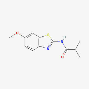 molecular formula C12H14N2O2S B5827527 N-(6-methoxy-1,3-benzothiazol-2-yl)-2-methylpropanamide 