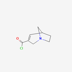 molecular formula C8H10ClNO B582753 1-Azabicyclo[3.2.1]oct-3-ene-3-carbonyl chloride CAS No. 141453-95-4