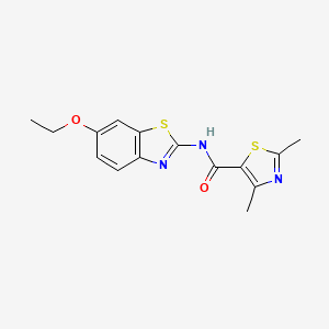 molecular formula C15H15N3O2S2 B5827563 N-(6-ethoxy-1,3-benzothiazol-2-yl)-2,4-dimethyl-1,3-thiazole-5-carboxamide 