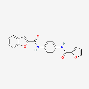 molecular formula C20H14N2O4 B5827582 N-[4-(FURAN-2-AMIDO)PHENYL]-1-BENZOFURAN-2-CARBOXAMIDE CAS No. 5840-02-8
