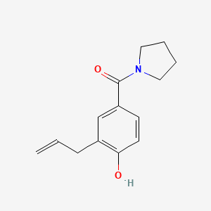 molecular formula C14H17NO2 B5827591 2-(PROP-2-EN-1-YL)-4-(PYRROLIDINE-1-CARBONYL)PHENOL 