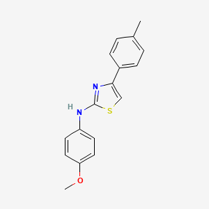 molecular formula C17H16N2OS B5827643 N-(4-methoxyphenyl)-4-(4-methylphenyl)-1,3-thiazol-2-amine 