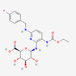 molecular formula C21H25FN4O8 B582768 Flupirtine-N2- CAS No. 1147289-74-4