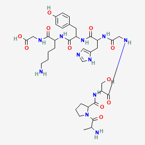 molecular formula C36H53N11O11 B582779 H-Ala-Pro-Ser-Gly-His-Tyr-Lys-Gly-OH CAS No. 152051-60-0