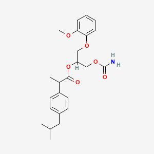 molecular formula C24H31NO6 B582781 Ibuprofen Methocarbamol Ester CAS No. 111632-17-8
