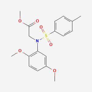 molecular formula C18H21NO6S B5827826 methyl 2-(2,5-dimethoxy-N-(4-methylphenyl)sulfonylanilino)acetate 