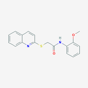 molecular formula C18H16N2O2S B5827841 N-(2-methoxyphenyl)-2-(2-quinolinylthio)acetamide 