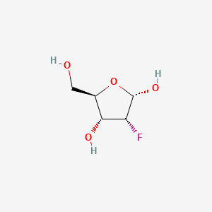 B582785 (2S,3R,4R,5R)-3-Fluoro-5-(hydroxymethyl)tetrahydrofuran-2,4-diol CAS No. 149624-22-6