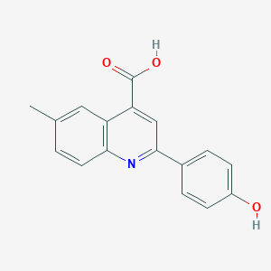 molecular formula C17H13NO3 B058279 2-(4-Hydroxyphenyl)-6-methylquinoline-4-carboxylic acid CAS No. 116734-15-7