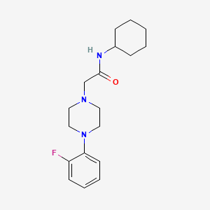 molecular formula C18H26FN3O B5827925 N-cyclohexyl-2-[4-(2-fluorophenyl)piperazin-1-yl]acetamide 