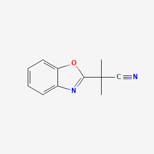 molecular formula C11H10N2O B582793 2-(Benzo[d]oxazol-2-yl)-2-methylpropanenitrile CAS No. 157763-81-0