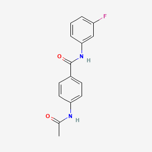 molecular formula C15H13FN2O2 B5828004 4-acetamido-N-(3-fluorophenyl)benzamide 