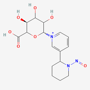 (3S,6R)-3,4,5-Trihydroxy-6-[3-(1-nitrosopiperidin-2-yl)pyridin-1-ium-1-yl]oxane-2-carboxylic acid