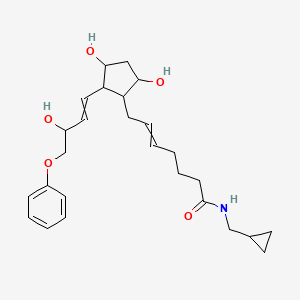 molecular formula C26H37NO5 B582810 N-(cyclopropylmethyl)-7-[3,5-dihydroxy-2-(3-hydroxy-4-phenoxybut-1-enyl)cyclopentyl]hept-5-enamide CAS No. 1138395-09-1