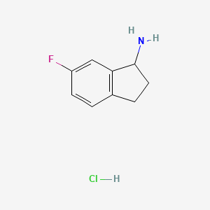 molecular formula C9H11ClFN B582815 6-fluoro-2,3-dihydro-1H-inden-1-amine hydrochloride CAS No. 148940-94-7