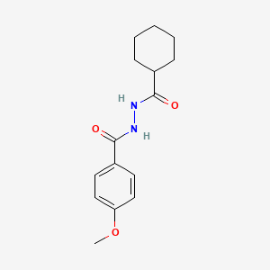 molecular formula C15H20N2O3 B5828163 N'-(cyclohexylcarbonyl)-4-methoxybenzohydrazide 