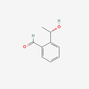 molecular formula C9H10O2 B582828 Benzaldehyde, 2-(1-hydroxyethyl)-, (S)- (9CI) CAS No. 157563-46-7