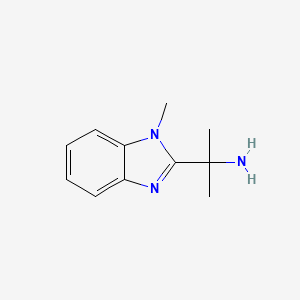 molecular formula C11H15N3 B582830 2-(1-methyl-1H-1,3-benzodiazol-2-yl)propan-2-amine CAS No. 157763-26-3