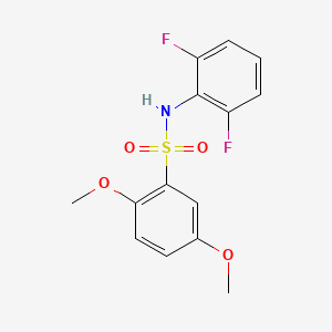 molecular formula C14H13F2NO4S B5828360 N-(2,6-difluorophenyl)-2,5-dimethoxybenzenesulfonamide 
