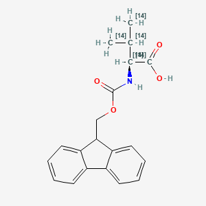 molecular formula C20H21NO4 B582841 N-Fmoc-(l-valine-ul-14c) CAS No. 140663-39-4