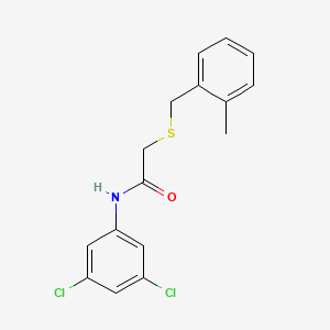 molecular formula C16H15Cl2NOS B5828449 N-(3,5-dichlorophenyl)-2-[(2-methylphenyl)methylsulfanyl]acetamide 