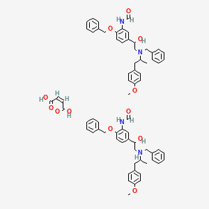 1-(4-Benziloxy-3-formylaminophenyl)-2-[N-benzyl-2'-(4-methoxyphenyl)-1'-methylethylamino]ethaol hemifumarate
