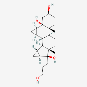 molecular formula C24H38O4 B582847 3beta,5beta-Dihydroxy Drospirenone Ring-opened Alcohol Impurity CAS No. 82543-18-8
