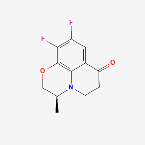 molecular formula C12H11F2NO2 B582851 (S)-9,10-Difluoro-3-methyl-2,3,5,6-tetrahydro-7H-pyrido[1,2,3-de]-1,4-benzoxazin-7-one CAS No. 1798902-76-7